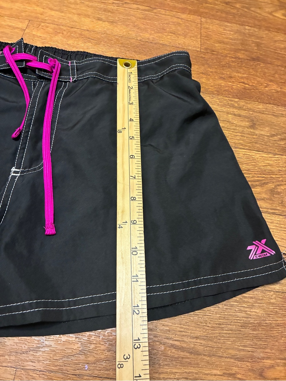 Women's Black Swim/Board Shorts with Pink Drawstring Size 14 - Picture 7 of 7
